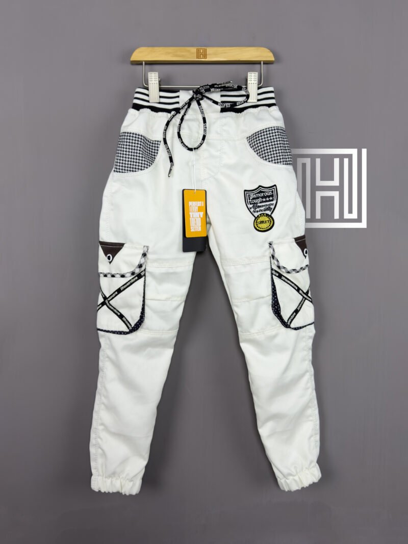 White Jogger Pant J01