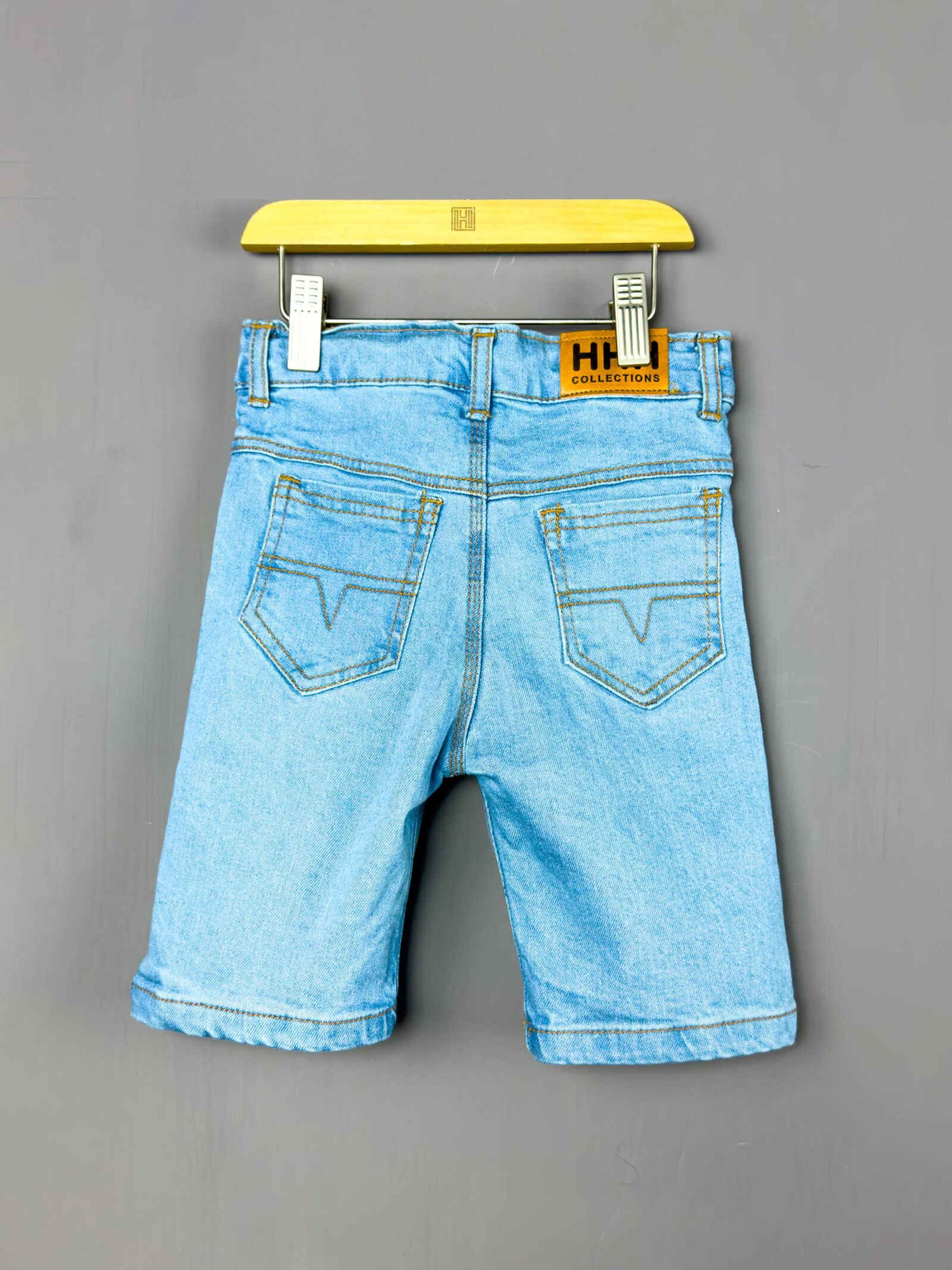 Premium Sky Blue Denim Shorts S03 - Image 2