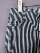 Premium Black and White Stripes Denim Short S04