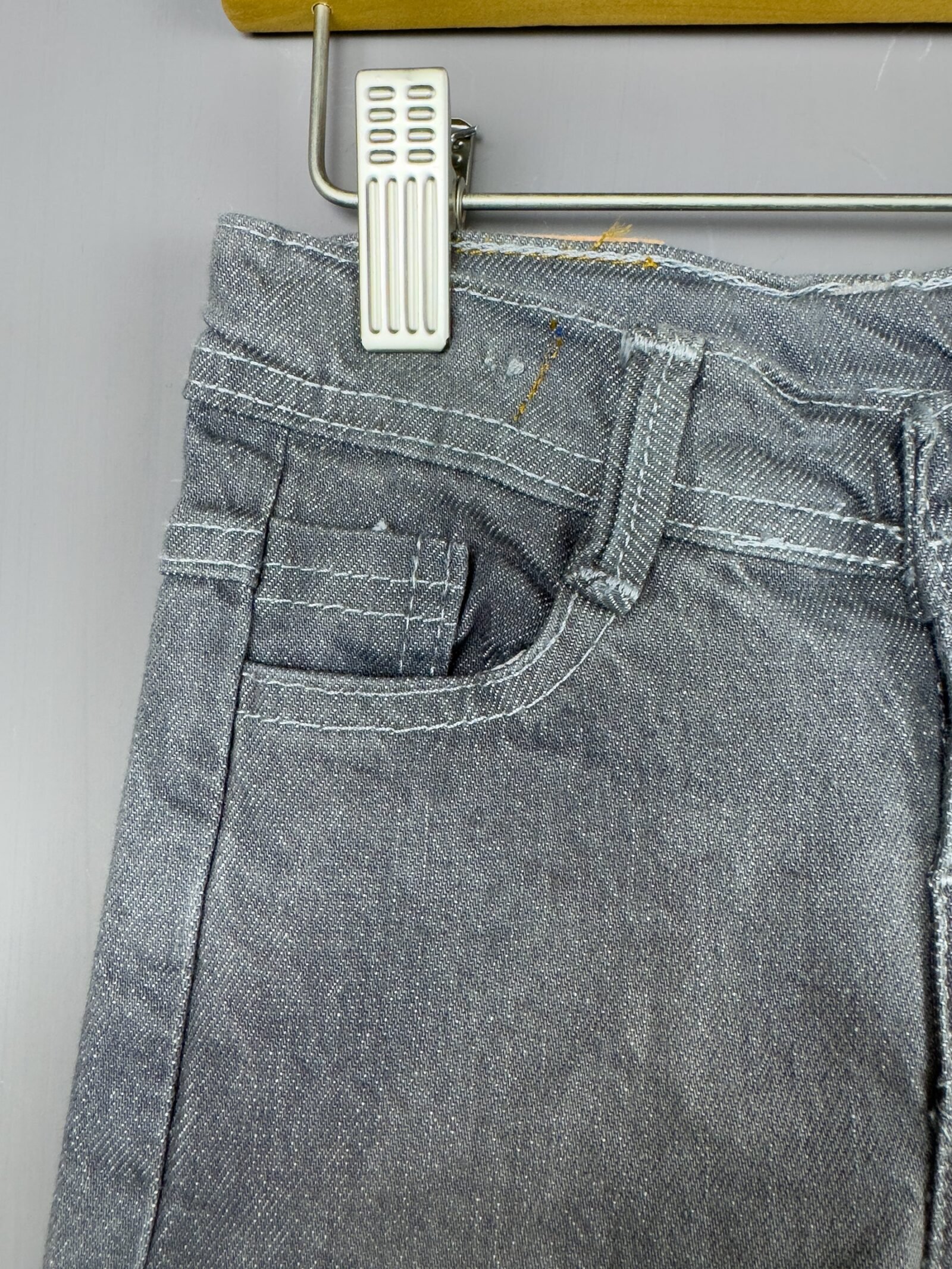 Premium Gray Denim Short S02 - Image 3