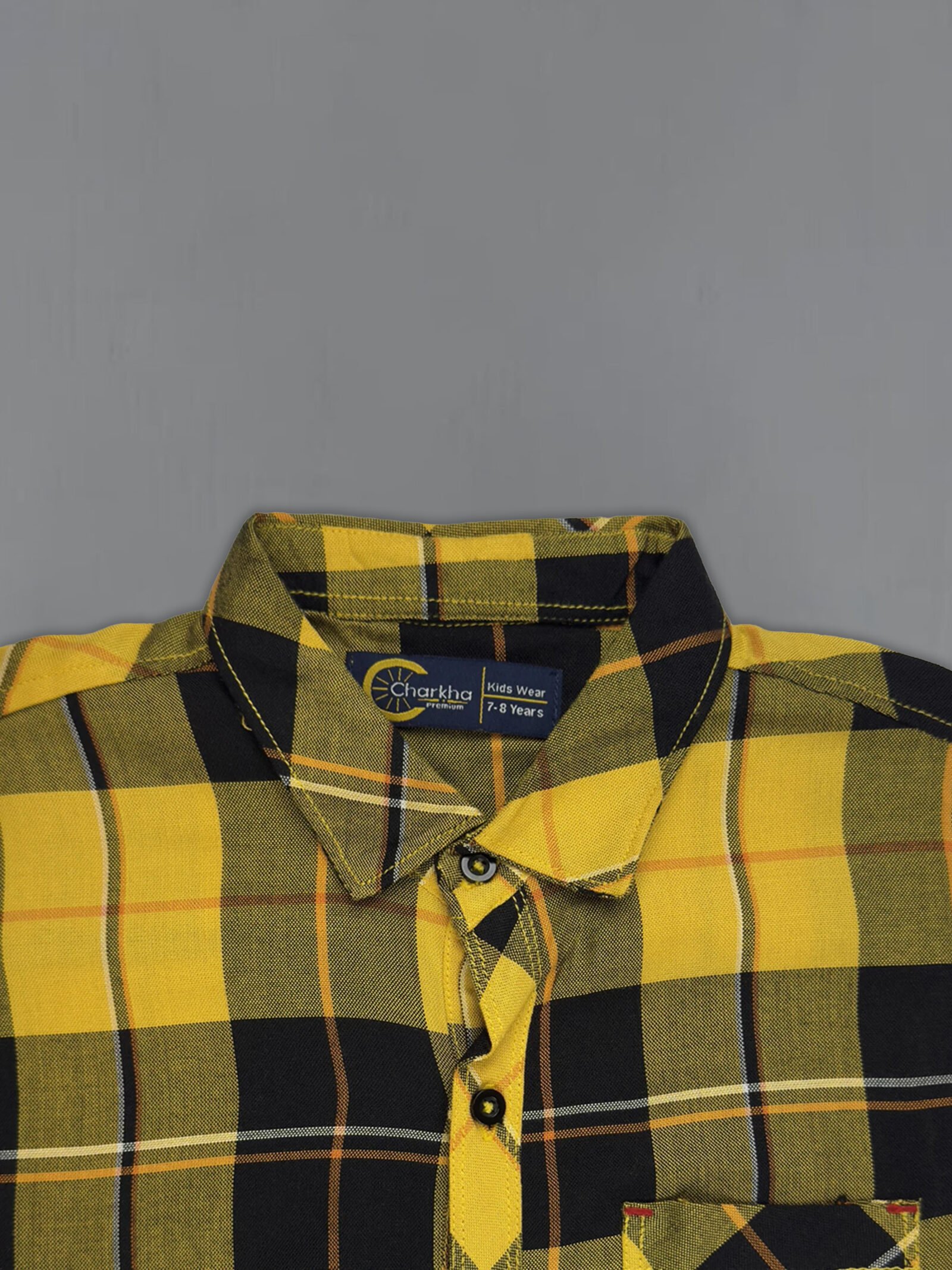 Premium Yellow Black Checkered Shirt - Image 2