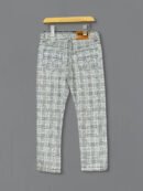 Premium Brownish Creamy White Checkered Cotton Pant