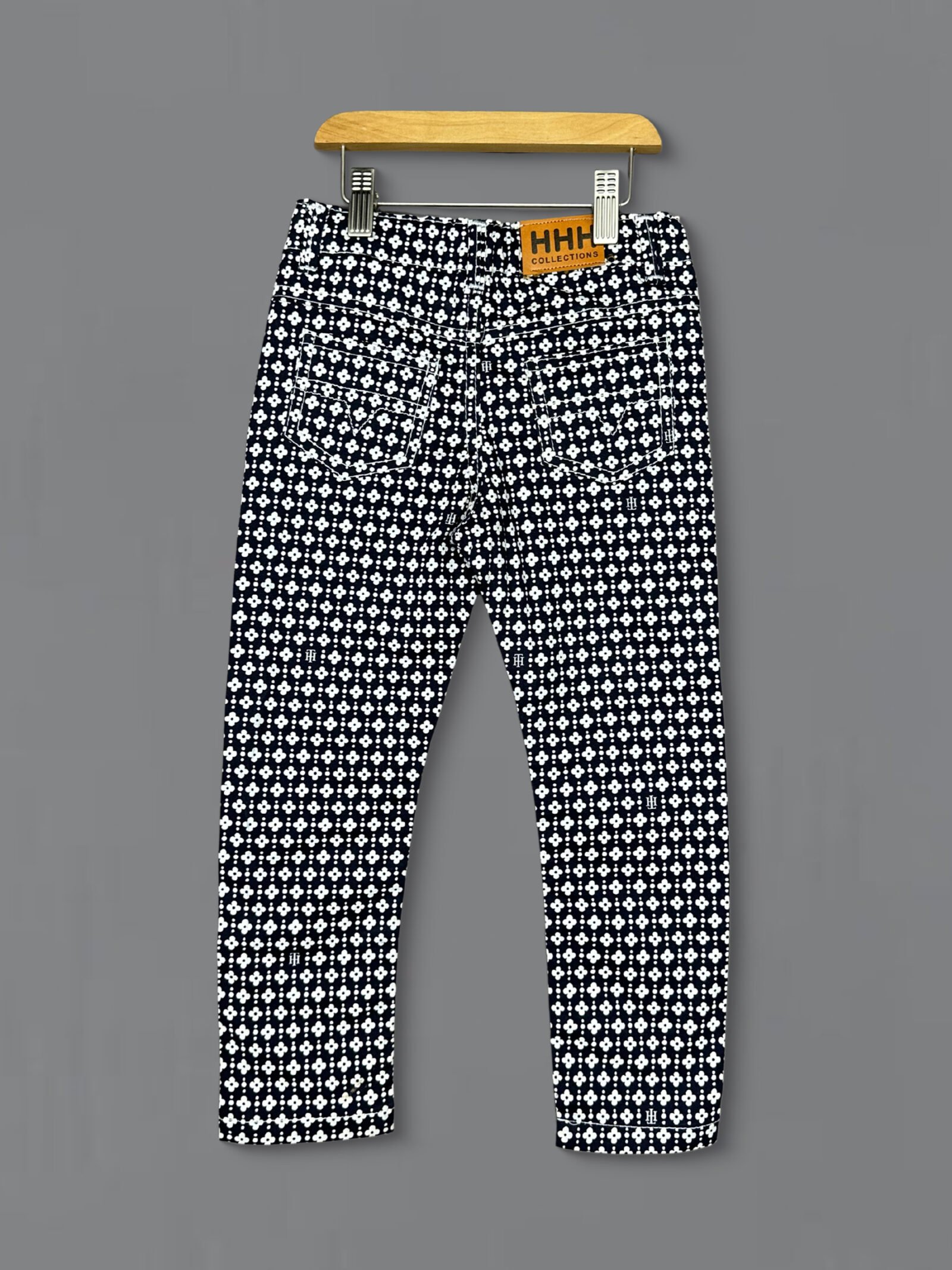 Black Printed Cotton Pant D02-Designer Series - Image 4