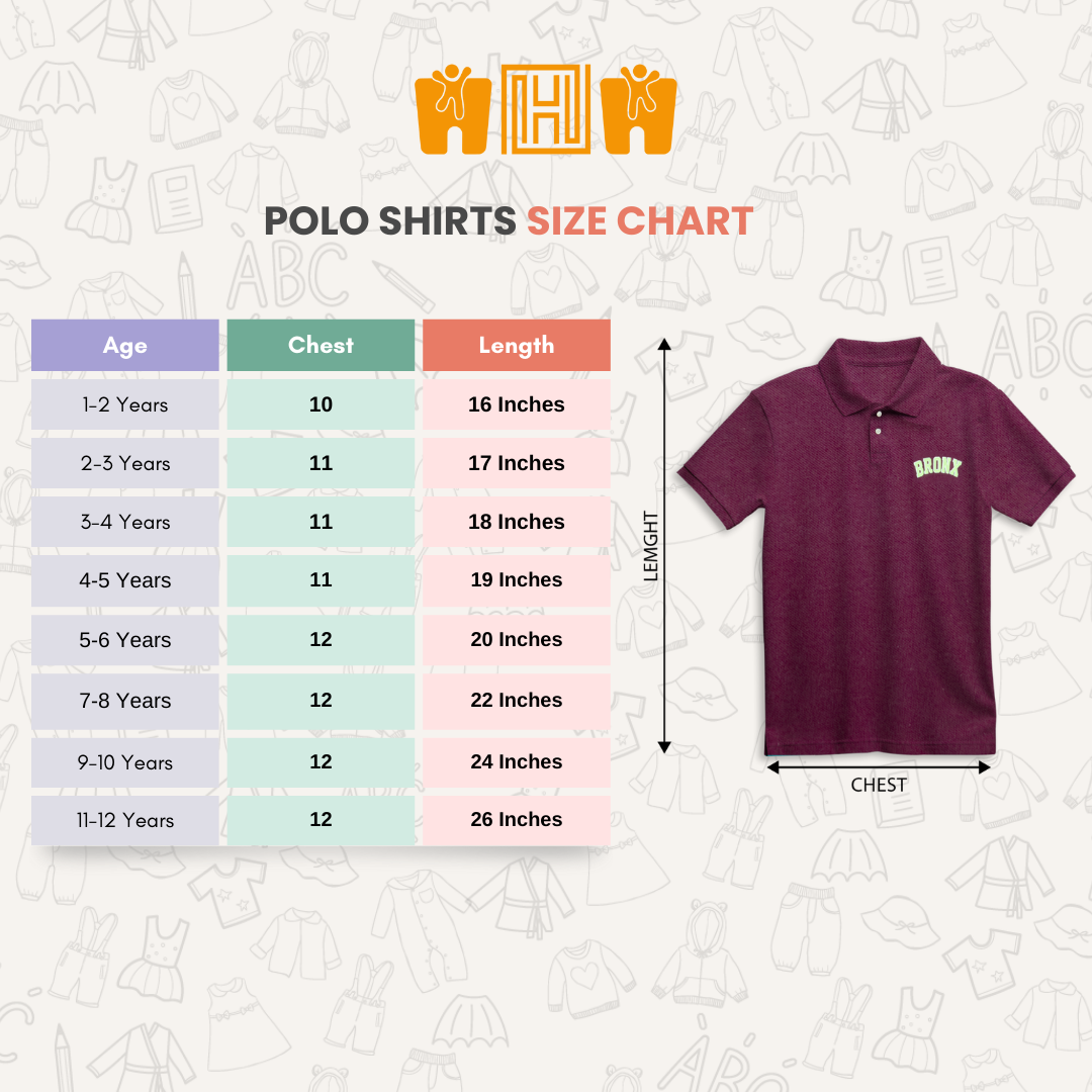 T-Shirt & Polo Size Guide: