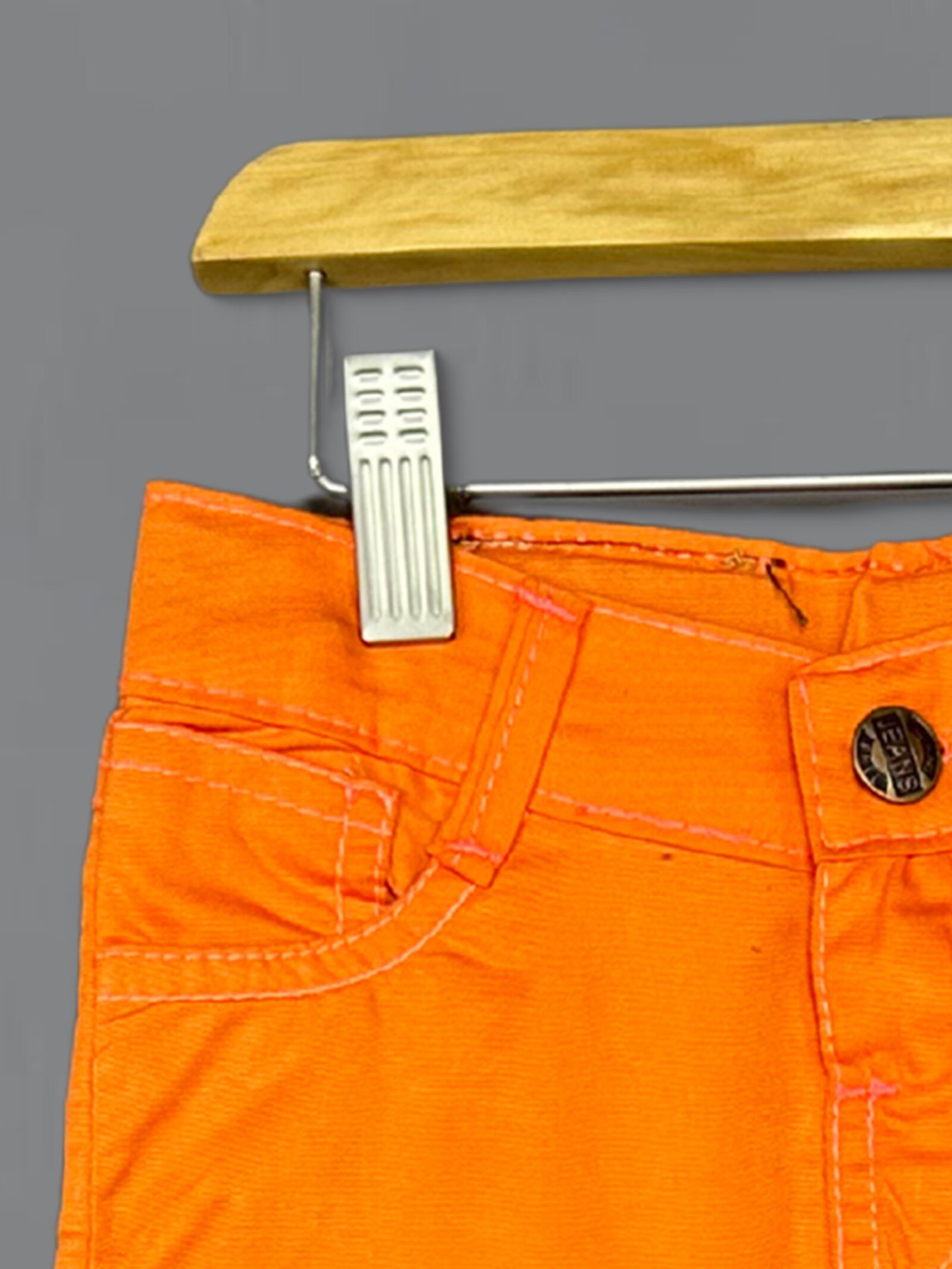 Solid Orange Cotton Pant D18-Designer Series - Image 3