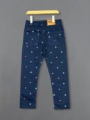 Dark Blue Flags Printed Cotton Pant D13- Designer Series